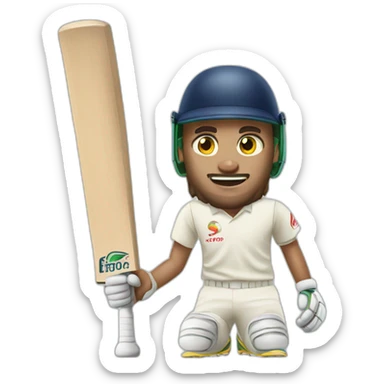Cricket Batsman  sticker