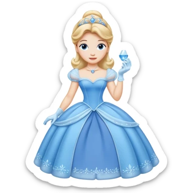 Princesa cinderella Disney com vestido grande e cheio sticker