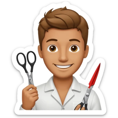 hairdresser man sticker