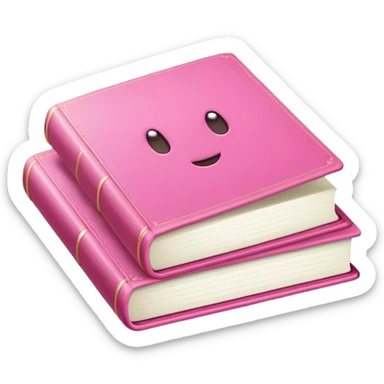 Icone book utilise couleurs rose sticker