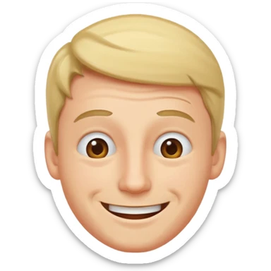 یک ایموجی مرد که با لبخند سرش را بالا و پایین می برد  sticker
