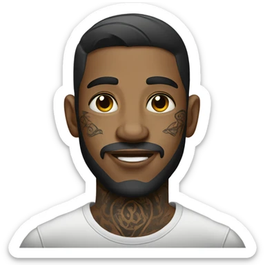 male portrait with tattoos sticker