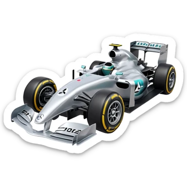 mercedes f1 car sticker