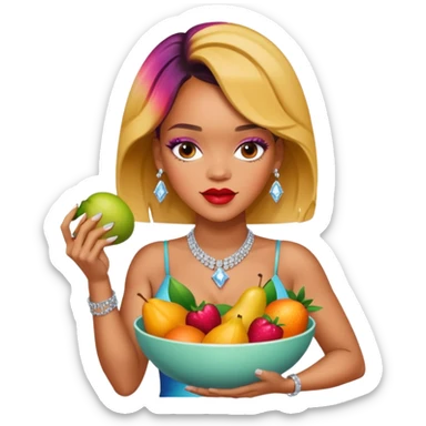 rihanna diamond aber statt mit diamond mit einer brine der frucht sticker
