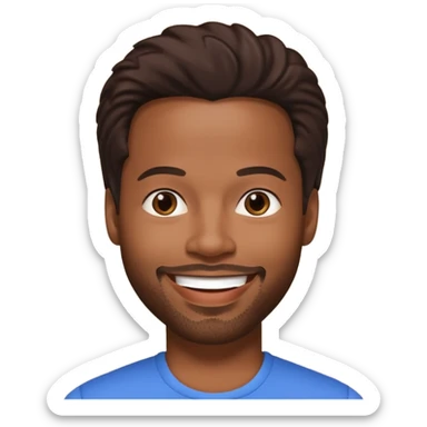 Shawn Wayans with dark brown hair sticker