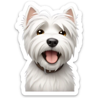 Tired westie  sticker