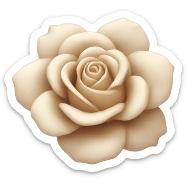 Make a cute beige flower/rose sticker