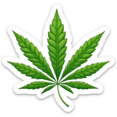 Weed leaf sticker