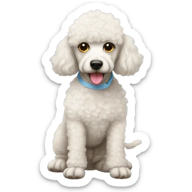 Two poodles in diapers sticker