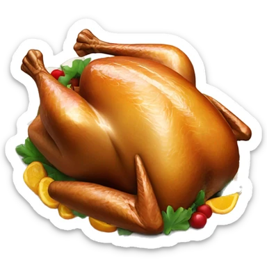 cooked  turkey sticker