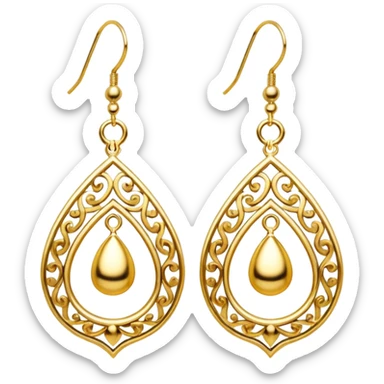 dangling earrings hanging style jewelry, sticker