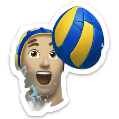 Water polo shot sticker