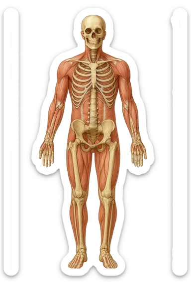 Postura vista anatomicamente sticker