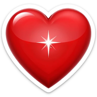 heart with a dark crystal center sticker