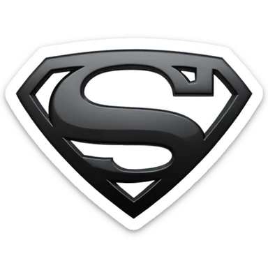 Superman Symbol Man of Steel black sticker