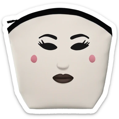 Minimalist makeup bag sticker