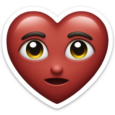 Deep red heart sticker