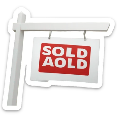 SOLD sign real estate sticker