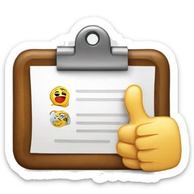 Approval Emoji 
Usage: To signify document approval or endorsement.
Design Idea: A document with a checkmark or a thumbs up. sticker