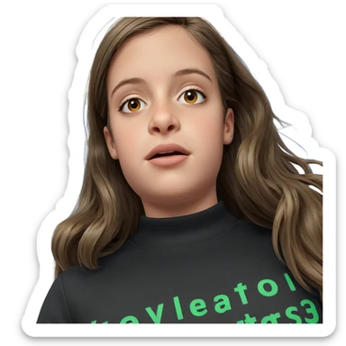 realistic indoor girl portrait sticker