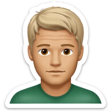 Trevor Donovan with Italian man with salt and pepper hair sticker