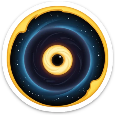 black hole with event horizon sticker