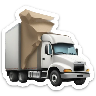 a truck hitting a wall sticker