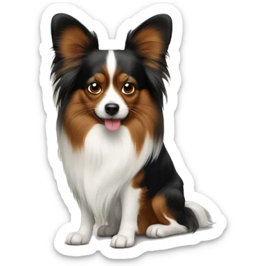 Papillon dog sticker