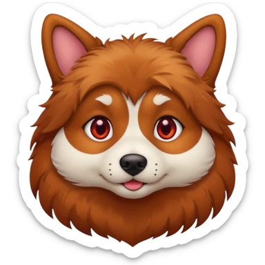 red eyed dog sticker