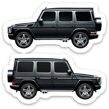g wagon car mercedes black  sticker