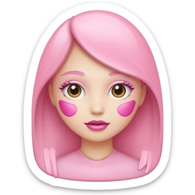 Pink cosmetic sticker