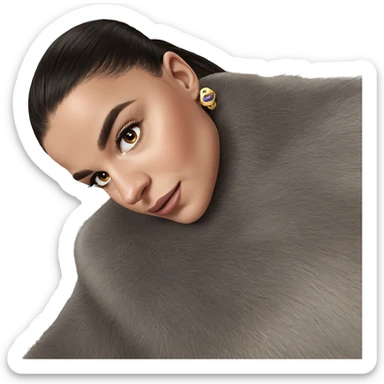 realistic portrait of girl sticker