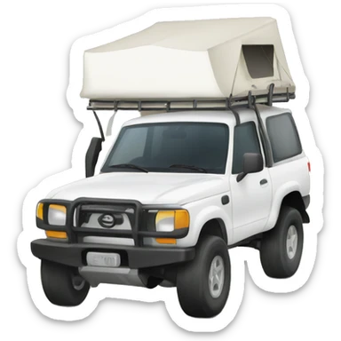 small white 4wd sticker