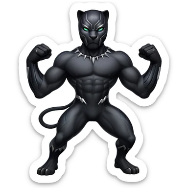 Black pantera sticker