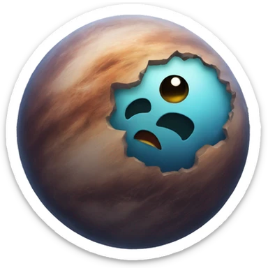 A planet gone mad sticker