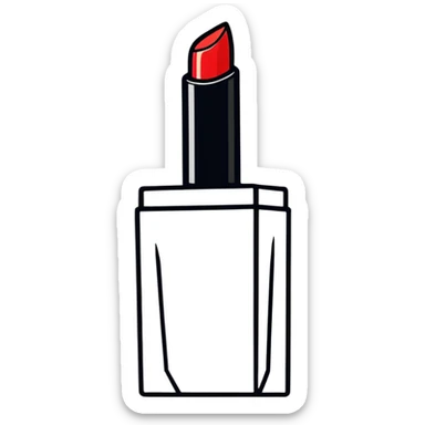 Pink color, realistic lipstick sticker