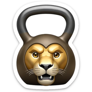 Lion kettlebell  sticker