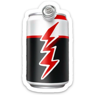 energy drink with colors red and black sticker