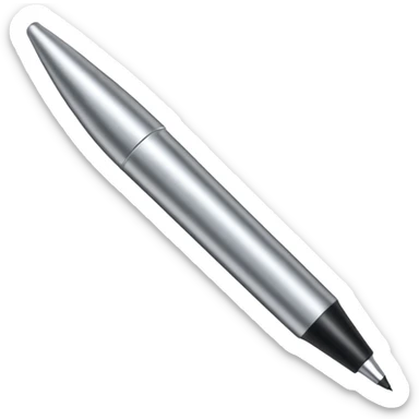 a silver bold marker with a large round tip sticker