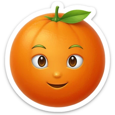 tangerine sphere, juicy orange sticker