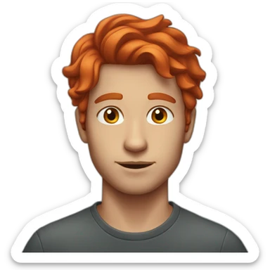 23 years old man with red hair sticker