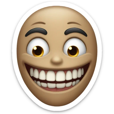 Creepy smile face  sticker