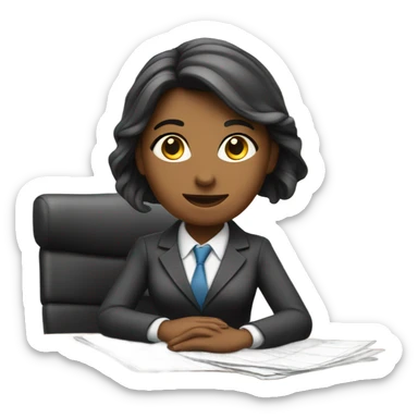 Female banker sticker
