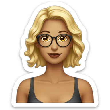 Mulher-Brasileira-oculos-loira sticker