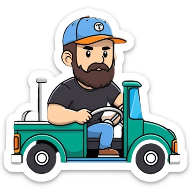 Big bob driving big truck sticker