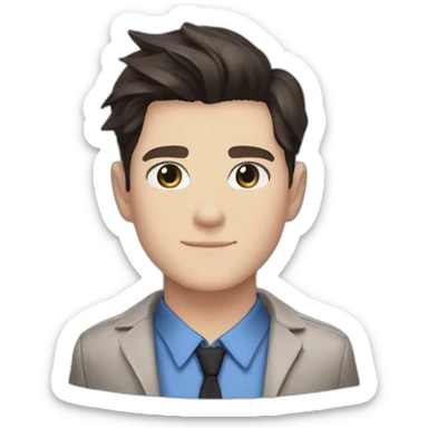 Bryan dechart dress as Connor from Detroit become human sticker