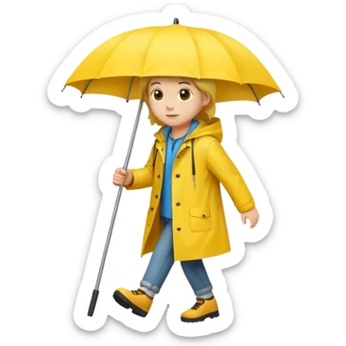 Raincoat Pedestrian sticker