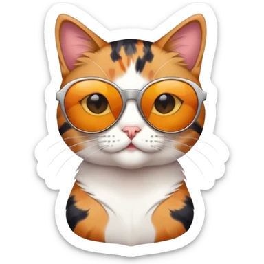 Cat with sunglasses sticker