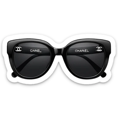 chanel sunglasses black  sticker