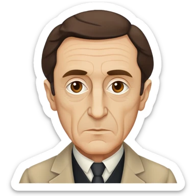 headshot of Merleau-Ponty, French philosopher sticker